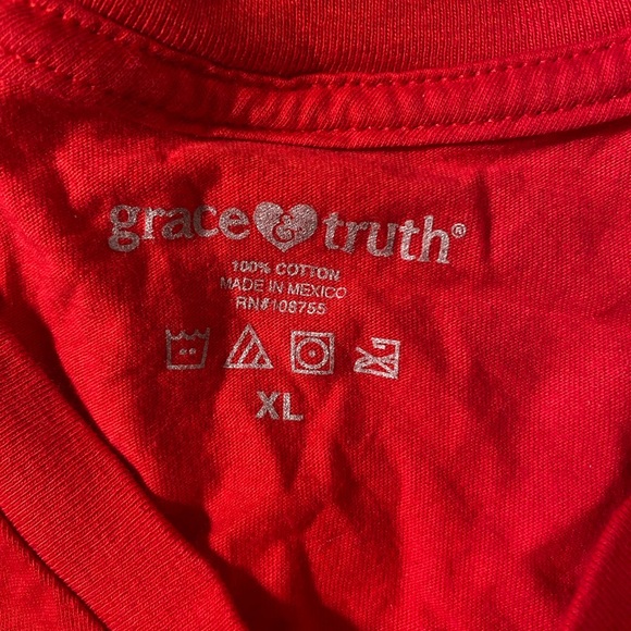 Grace & Truth Red Graphic Shirt XL (DV) - Picture 5 of 7